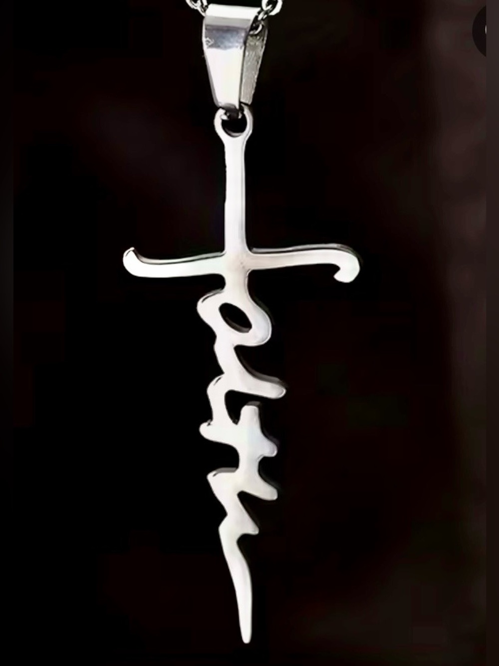 Faith & Love Script Necklace Set - Picture 6 of 13